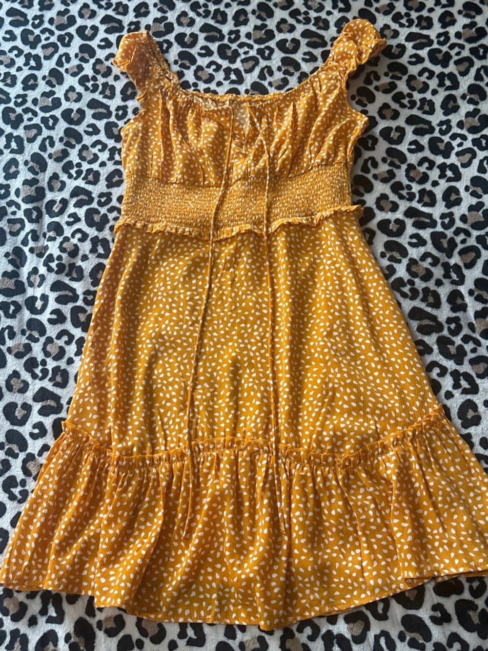 NEW YELLOW/GOLD POLKA DOT DRESS